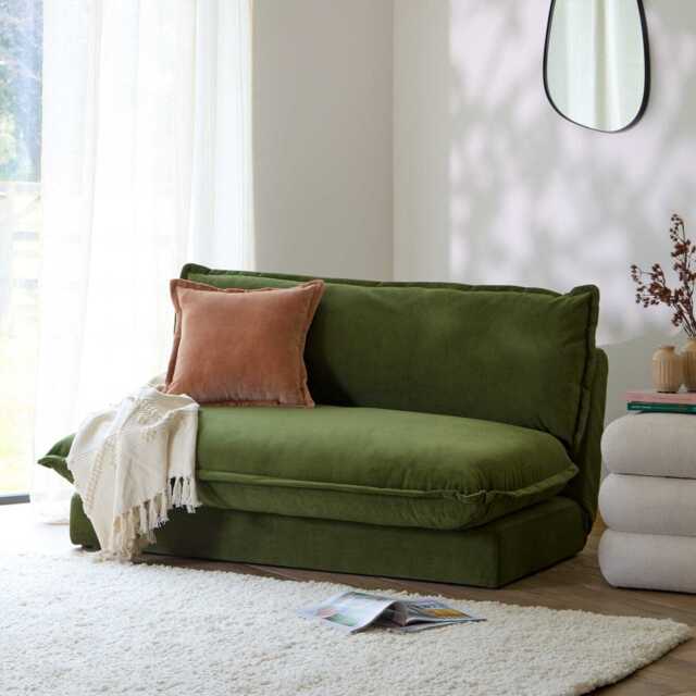 Harlow 2 Seater Double Sofa Bed - Fern Green - image 1
