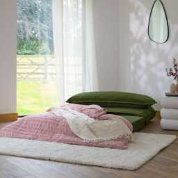 Harlow 2 Seater Double Sofa Bed - Fern Green - thumbnail 2
