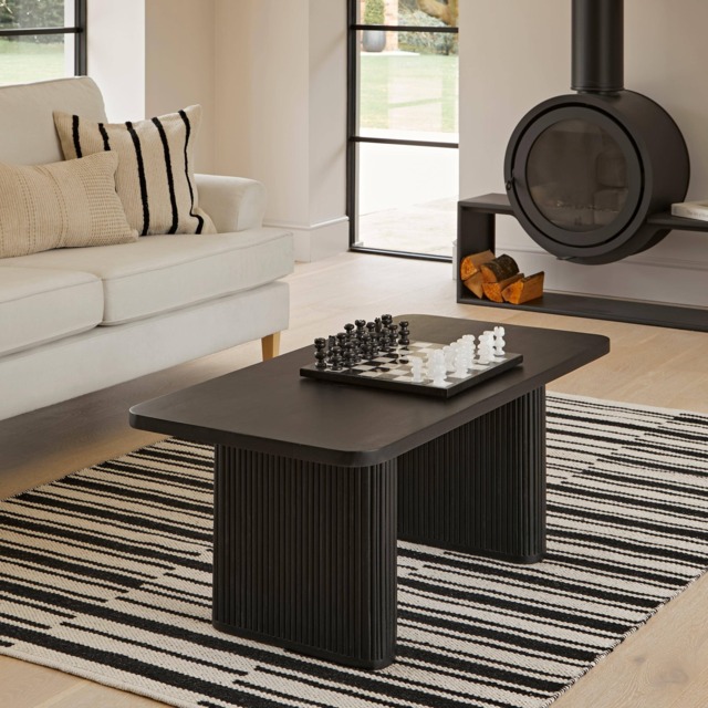 Orla Black Mango Wood Coffee Table - image 1