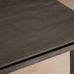 Ethan 3 Seater Mango Wood Dining Bench - Ash Grey - thumbnail 3