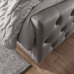Cavill Fabric Double Size Bed - Grey - thumbnail 3