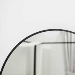 Ingham 70x70cm Metal Arch Mirror - Black - thumbnail 6