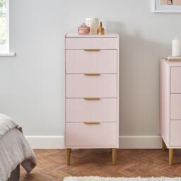 Gloria Tallboy - Blush Pink & Brass Effect - thumbnail 4