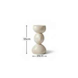 Alder 29cm Concrete Round Side Table - Sand - thumbnail 6