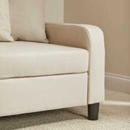 Tracy 2 Seater Sofa - Oatmeal with Black Legs - thumbnail 5