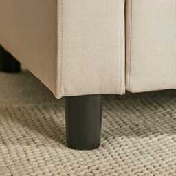 Tracy 2 Seater Sofa - Oatmeal with Black Legs - thumbnail 4