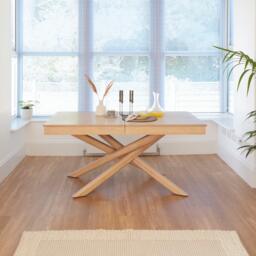 Amelia Whitewash Extendable Dining Table Set - 6 Seater - Ella Pale Oak Armchairs - thumbnail 6