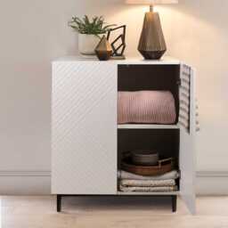 Jack 2 Door Small Sideboard - Geometric White - thumbnail 2