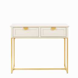 Ines Taupe Dressing Table with Drawers - thumbnail 6