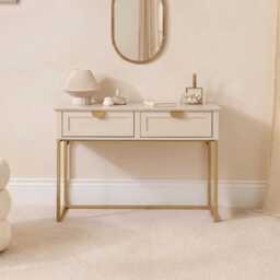 Ines Taupe Dressing Table with Drawers