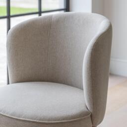 Jacob Sand Dining Chairs - Set of 2 - Black Legs - thumbnail 2