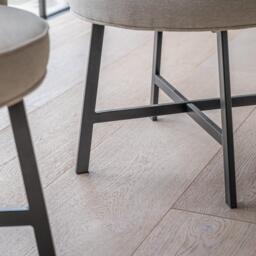 Jacob Sand Dining Chairs - Set of 2 - Black Legs - thumbnail 4