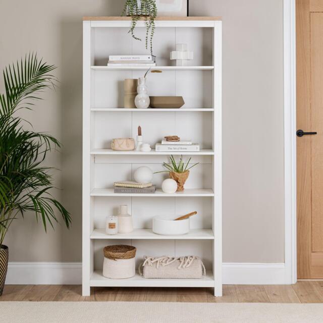 Bampton White Tall Bookcase - image 1