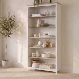 Bampton White Tall  Bookcase - thumbnail 2