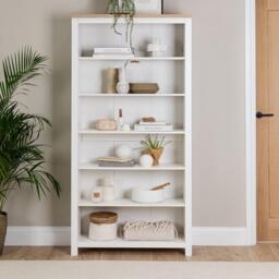 Bampton White Tall  Bookcase - thumbnail 1