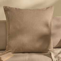Camber 57x57cm Garden Scatter Cushion Cover - Sand with Off White Piping - thumbnail 2