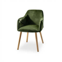 Freya Fern Green Armchairs - Set of 2 - Pale Oak Legs - thumbnail 4