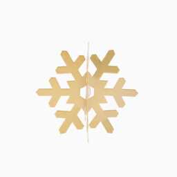 Falun 10cm Metal Snowflake Ornament - Gold - thumbnail 6