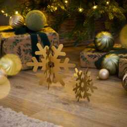 Falun 10cm Metal Snowflake Ornament - Gold - thumbnail 4