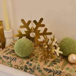 Falun 10cm Metal Snowflake Ornament - Gold - thumbnail 3