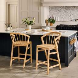 Mabel Bar Stool - Set of 2 - Whitewash Oak - thumbnail 1