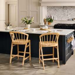 Mabel Bar Stool - Set of 2 - Whitewash Oak - thumbnail 2