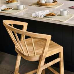 Mabel Bar Stool - Set of 2 - Whitewash Oak - thumbnail 3