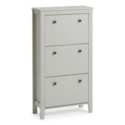 Sandhurst 60cm Three Door Shoe Cabinet - Snow White - thumbnail 5