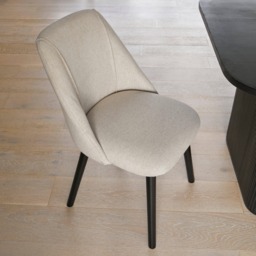 Jade 4 Seater Black Dining Table Set - Freya Sand Dining Chairs with Black Legs - thumbnail 6