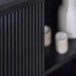 Raleigh 2 Door Small Sideboard - Black - thumbnail 4