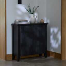 Raleigh 2 Door Small Sideboard - Black - thumbnail 6