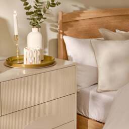 Luella 120cm 4 Drawer Fluted Chest of Drawers - Driftwood - thumbnail 5