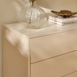 Luella 120cm 4 Drawer Fluted Chest of Drawers - Driftwood - thumbnail 4