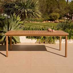 Harlyn 8 Seater Wooden Garden Dining Table - White Acacia - thumbnail 1