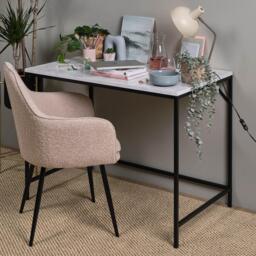 Jay Marble Effect Desk - Black - thumbnail 1