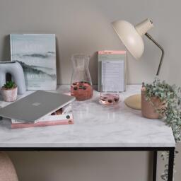 Jay Marble Effect Desk - Black - thumbnail 3