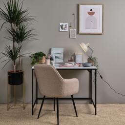 Jay Marble Effect Desk - Black - thumbnail 4