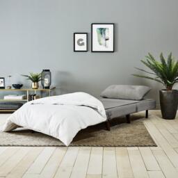 Una Single Sofa Bed - Grey Velvet - thumbnail 5
