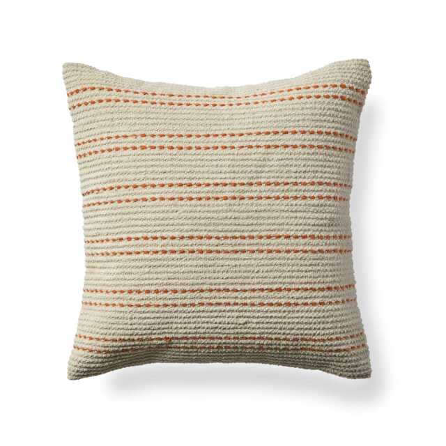 Elberton 45x45cm Cotton Striped Cushion Cover - Burnt Orange - image 1