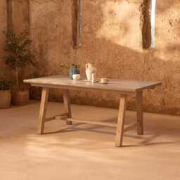 Shiro Pale Grey Concrete Dining Table Set - 6 Seater - Shiro Pink Rope Dining Chairs - thumbnail 2
