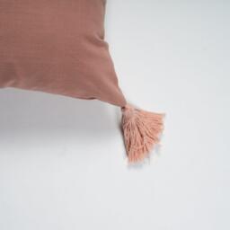 Otura 45x45cm Tasseled Cushion Cover - Blush Pink - thumbnail 2