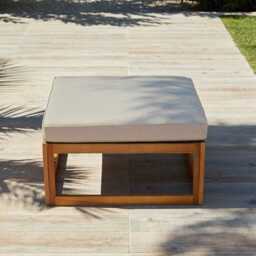Rowan Footstool Cushion Cover - Sand