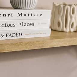 Atlas 125cm Mango Wood Wall Shelf - Whitewash - thumbnail 6