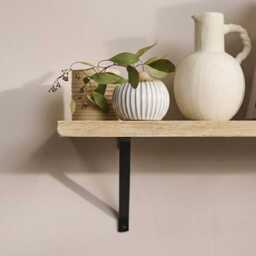 Atlas 125cm Mango Wood Wall Shelf - Whitewash - thumbnail 5