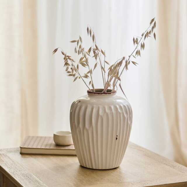 Chera 19cm Ceramic Vase - Off White - image 1