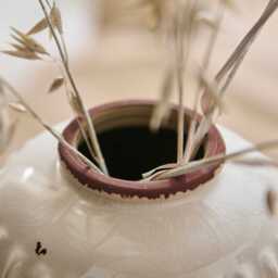 Chera 19cm Ceramic Vase - Off White - thumbnail 3