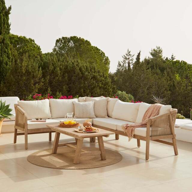 Shiro Corner Sofa Garden Cushion Covers - Linen - image 1