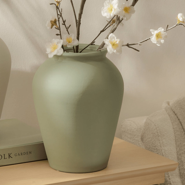 Kalera 23cm Terracotta Vase - Olive - image 1