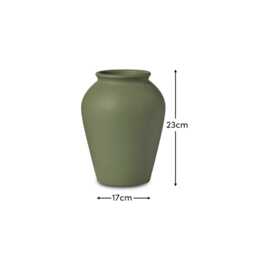 Kalera 23cm Terracotta Vase - Olive - thumbnail 6