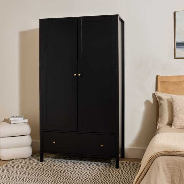 Charlie Double Wardrobe - Black - image 1